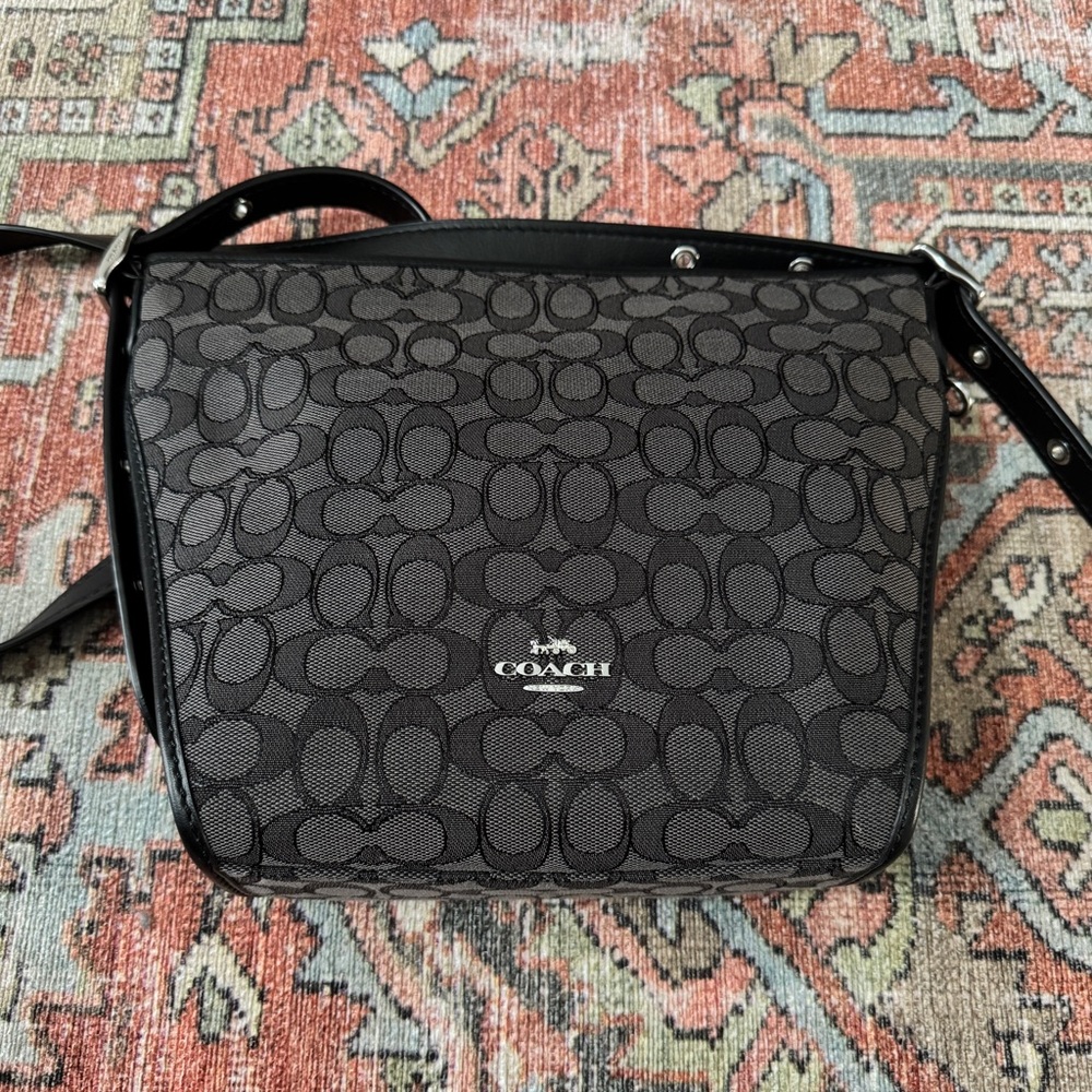 Coach Black and Gray Crossbody Bag